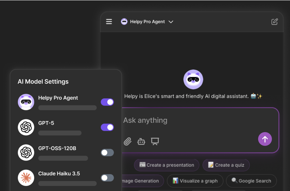 AI Helpy Chat mockup